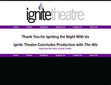 Tablet Screenshot of ignitetheatre.com